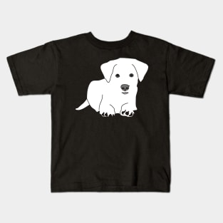 Cute Dog Line Art Drawing Kids T-Shirt